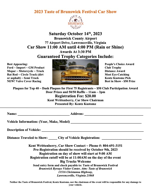 Car Show Taste of Brunswick Festival